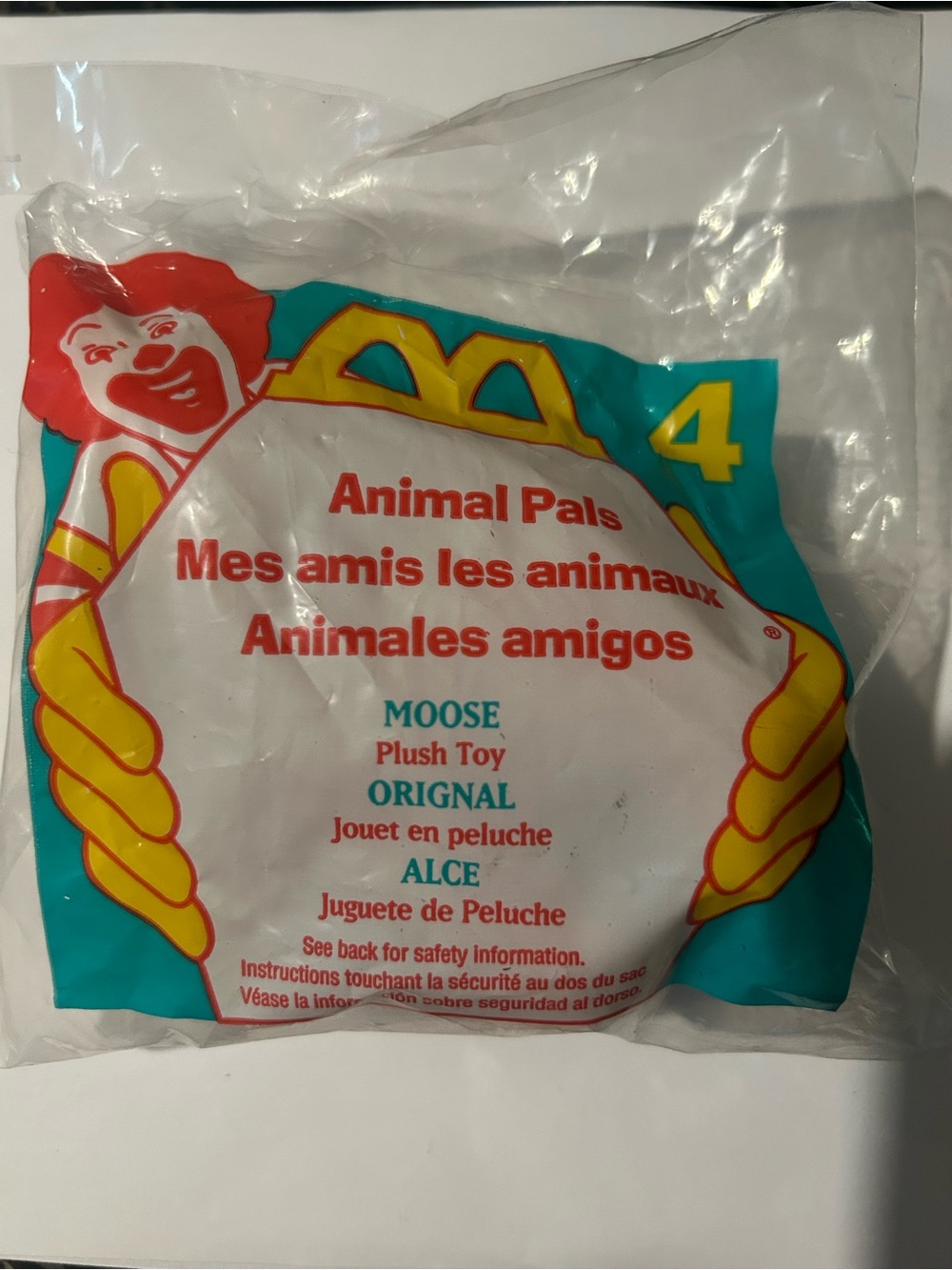 McDonald's Animal Pals Moose Plush Toy #4 NWT